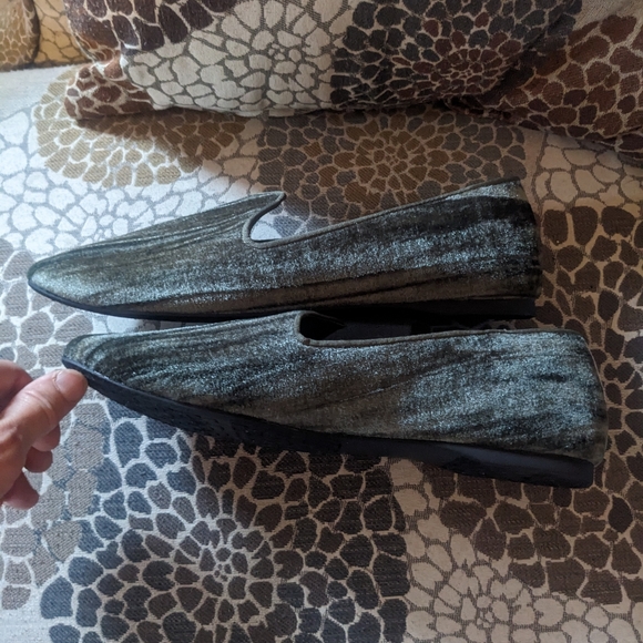 Gorgeous olive green Birdies 'Donqun' velvet ballet flats - Picture 5 of 9